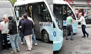 MİNİBÜSÇÜLERİN HAT KAVGASI KANLI BİTTİ : BİR ŞOFÖR AĞIR YARALI. İŞTE KAVGA ANI