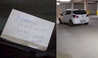 SAVCI ARACINA 'HATALI PARK ETMİŞSİNİZ' NOTUNU YAZAN KİŞİ GÖZALTINA ALINDI, HSK SORUŞTURMA AÇTI