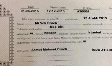 SENEDİN ÜZERİNİN ANLAŞMAYA AYKIRI DOLDURULDUĞUNUN İSPATI YAZILI DELİLLE OLUR